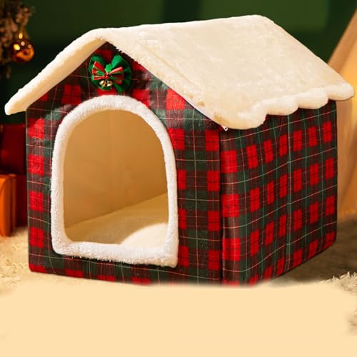 YPDOPORA Hundehütte Für Den Innenbereich, Memory-Schwamm, Faltbare Hundehütte, Zwingerbettmatte Mit Kissen Für Kleine, Mittelgroße Und Große Hunde Und Katzen, Warmes Katzennest Für Den Winter,Rot,S YPDOPORA Hundehütte Für Den Innenbereich, Memory-Schwamm, Faltbare Hundehütte, Zwingerbettmatte Mit Kissen Für Kleine, Mittelgroße Und Große Hunde Und Katzen, Warmes Katzennest Für Den Winter,Rot,S von YPDOPORA