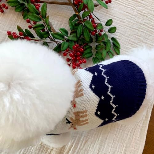 YPDOPORA Hundekostüme Für Weihnachten, Niedliche Rentier-Kleidung Für Kleine Hunde, Weihnachtliche Haustierpullover-Outfits, Feiertags-Strickwaren Für Welpen Und Katzen Für Kaltes Wetter,Blau,L YPDOPORA Hundekostüme Für Weihnachten, Niedliche Rentier-Kleidung Für Kleine Hunde, Weihnachtliche Haustierpullover-Outfits, Feiertags-Strickwaren Für Welpen Und Katzen Für Kaltes Wetter,Blau,L von YPDOPORA