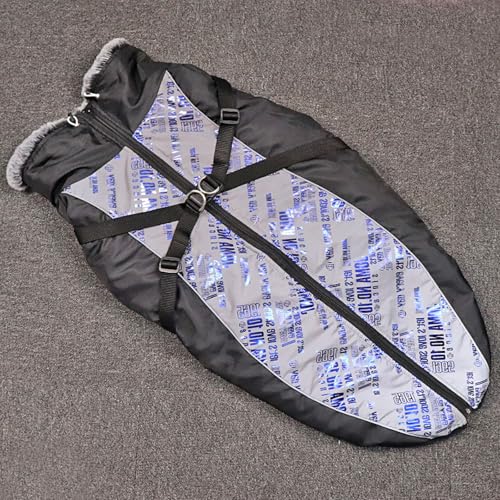 YPDOPORA Hundemäntel Für Große Hunde, Wasserdicht, Für Den Winter, Kuschelige Rollkragenjacke Für Hunde, wasserdichte, Reflektierende Haustierjacke Mit Verstellbarem Reißverschluss,Grau,3XL von YPDOPORA