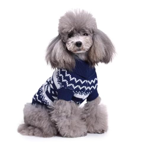 YPDOPORA Hundepullover, Weihnachts-Cartoon-Rentier-Pullover, Haustierkleidung, Bekleidung Und Accessoires Für Kleine Hunde,D,XXL von YPDOPORA