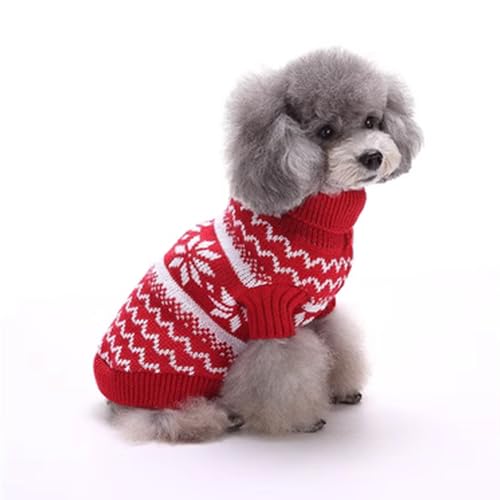 YPDOPORA Hundepullover, Weihnachts-Cartoon-Rentier-Pullover, Haustierkleidung, Bekleidung Und Accessoires Für Kleine Hunde,E,S von YPDOPORA