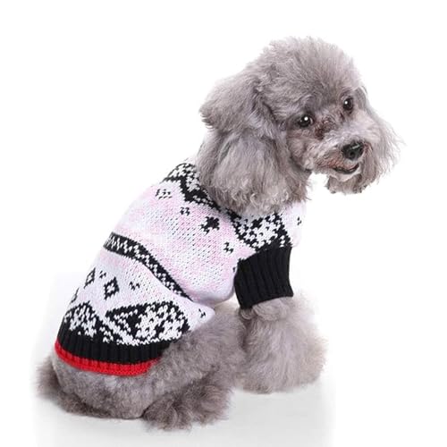 YPDOPORA Hundepullover, Weihnachts-Cartoon-Rentier-Pullover, Haustierkleidung, Bekleidung Und Accessoires Für Kleine Hunde,G,L von YPDOPORA