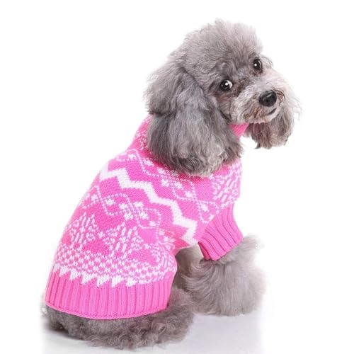 YPDOPORA Hundepullover, Weihnachts-Cartoon-Rentier-Pullover, Haustierkleidung, Bekleidung Und Accessoires Für Kleine Hunde,O,S von YPDOPORA
