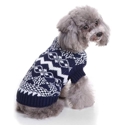 YPDOPORA Hundepullover, Weihnachts-Cartoon-Rentier-Pullover, Haustierkleidung, Bekleidung Und Accessoires Für Kleine Hunde,P,L von YPDOPORA