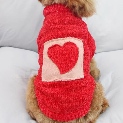 YPDOPORA Hundepullover Für Kleine Und Mittelgroße Hunde, Warmer, Weicher Flanell-Hunde-Weihnachtspullover in Herzform Für Welpen, Hunde- Und Katzenmäntel,XS YPDOPORA Hundepullover Für Kleine Und Mittelgroße Hunde, Warmer, Weicher Flanell-Hunde-Weihnachtspullover in Herzform Für Welpen, Hunde- Und Katzenmäntel,XS von YPDOPORA