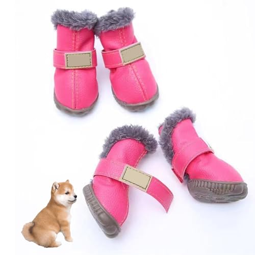 YPDOPORA Hundeschuhe Für Den Winter, Hundeschuhe Mit Rutschfester Sohle, Hundepfotenschutz Für Winter-Schneewanderschuhe, Warme wasserdichte Hundeschuhe Für Den Außenbereich,C,XL von YPDOPORA