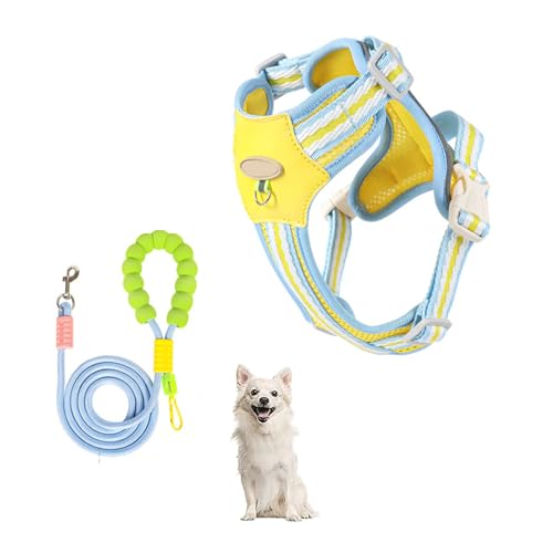 YPDOPORA Hundewestengeschirr Für Kleine Hunde, Anti-Zug-Hundegeschirr Mit 2 Leinenclips, Reflektierende Verstellbare Welpenweste, Easy Walk-Hundegeschirr Für Kleine Hunde,Gelb,XL YPDOPORA Hundewestengeschirr Für Kleine Hunde, Anti-Zug-Hundegeschirr Mit 2 Leinenclips, Reflektierende Verstellbare Welpenweste, Easy Walk-Hundegeschirr Für Kleine Hunde,Gelb,XL von YPDOPORA