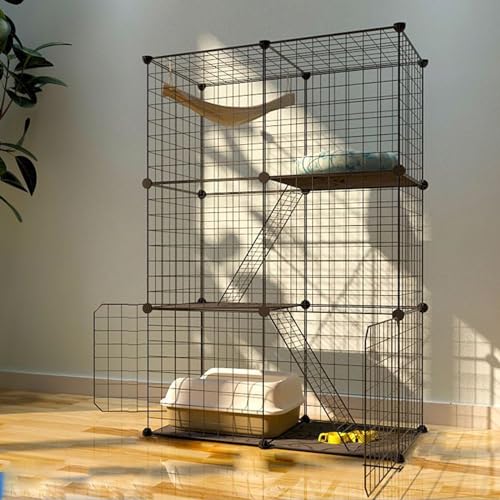 YPDOPORA Indoor-Katzenkäfig, 2 Etagen, Kätzchenkäfig, Haus, Katzengehege, Frettchenkäfig, DIY, Haustier-Laufstall, Abnehmbarer Metallzwinger,D YPDOPORA Indoor-Katzenkäfig, 2 Etagen, Kätzchenkäfig, Haus, Katzengehege, Frettchenkäfig, DIY, Haustier-Laufstall, Abnehmbarer Metallzwinger,D von YPDOPORA