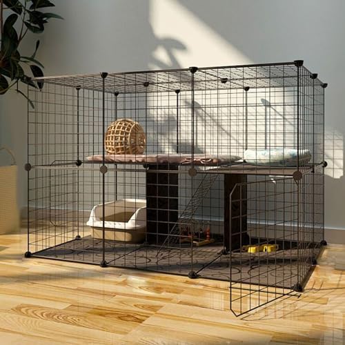 YPDOPORA Indoor-Katzenkäfig, 2 Etagen, Kätzchenkäfig, Haus, Katzengehege, Frettchenkäfig, DIY, Haustier-Laufstall, Abnehmbarer Metallzwinger,G YPDOPORA Indoor-Katzenkäfig, 2 Etagen, Kätzchenkäfig, Haus, Katzengehege, Frettchenkäfig, DIY, Haustier-Laufstall, Abnehmbarer Metallzwinger,G von YPDOPORA