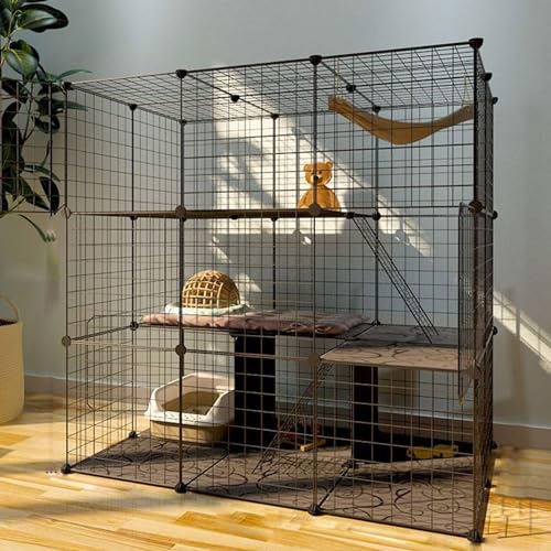 YPDOPORA Indoor-Katzenkäfig, 2 Etagen, Kätzchenkäfig, Haus, Katzengehege, Frettchenkäfig, DIY, Haustier-Laufstall, Abnehmbarer Metallzwinger,H YPDOPORA Indoor-Katzenkäfig, 2 Etagen, Kätzchenkäfig, Haus, Katzengehege, Frettchenkäfig, DIY, Haustier-Laufstall, Abnehmbarer Metallzwinger,H von YPDOPORA