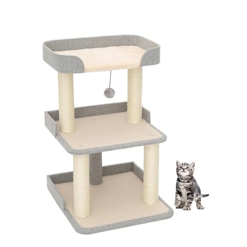 YPDOPORA Katzenbaum, Katzenturm Für Hauskatzen Mit Sisal-Kratzbaum, Katzenspielhaus, Kleines Katzenklettergerüst, Plüsch, Mehrstöckig Mit Kletterleiter, Katzenturm,A YPDOPORA Katzenbaum, Katzenturm Für Hauskatzen Mit Sisal-Kratzbaum, Katzenspielhaus, Kleines Katzenklettergerüst, Plüsch, Mehrstöckig Mit Kletterleiter, Katzenturm,A von YPDOPORA
