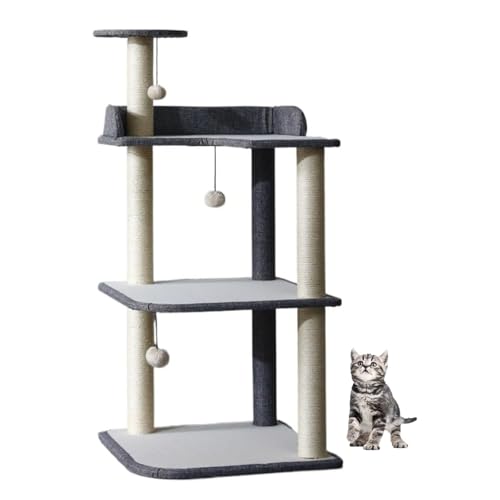YPDOPORA Katzenbaum, Katzenturm Für Hauskatzen Mit Sisal-Kratzbaum, Katzenspielhaus, Kleines Katzenklettergerüst, Plüsch, Mehrstöckig Mit Kletterleiter, Katzenturm,B YPDOPORA Katzenbaum, Katzenturm Für Hauskatzen Mit Sisal-Kratzbaum, Katzenspielhaus, Kleines Katzenklettergerüst, Plüsch, Mehrstöckig Mit Kletterleiter, Katzenturm,B von YPDOPORA