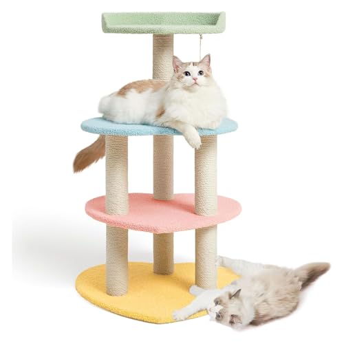 YPDOPORA Katzenbaum, Katzenturm Für Hauskatzen Mit Sisal-Überzogenen Kratzbäumen Und Herzförmiger Plattform, Mehrstöckiger Katzenturm, Aktivitätszentrum-Möbel Für Kätzchen, Katzen Und Haustiere YPDOPORA Katzenbaum, Katzenturm Für Hauskatzen Mit Sisal-Überzogenen Kratzbäumen Und Herzförmiger Plattform, Mehrstöckiger Katzenturm, Aktivitätszentrum-Möbel Für Kätzchen, Katzen Und Haustiere von YPDOPORA