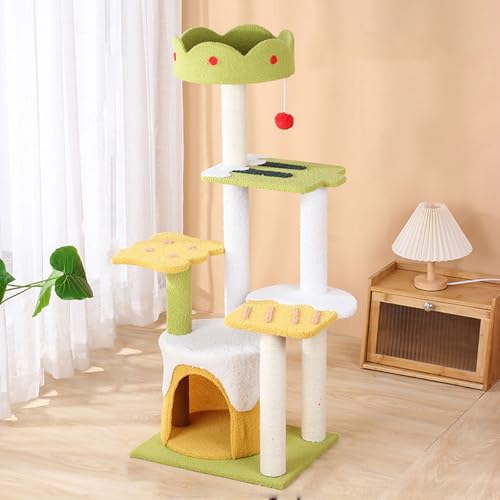 YPDOPORA Katzenbaum Für Hauskatzen, Katzenklettergerüst, All-In-One-Katzenbaum Mit Kratzbaum Aus Hanfseil Und Mehrschichtiger Sprungplattform, Katzenbaum Für Kleine Und Mittelgroße Hauskatzen,L YPDOPORA Katzenbaum Für Hauskatzen, Katzenklettergerüst, All-In-One-Katzenbaum Mit Kratzbaum Aus Hanfseil Und Mehrschichtiger Sprungplattform, Katzenbaum Für Kleine Und Mittelgroße Hauskatzen,L von YPDOPORA