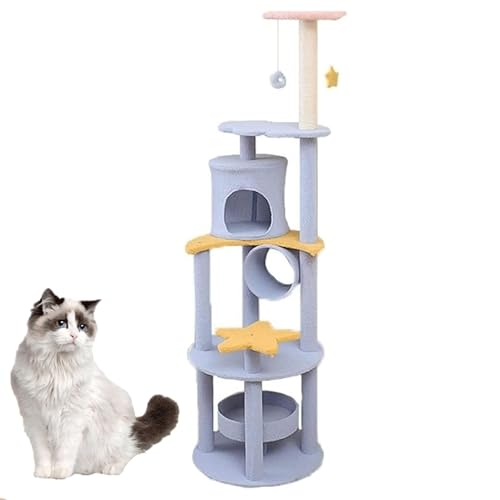 YPDOPORA Katzenbaum Für Hauskatzen, Mehrschichtiges Katzenklettergerüst, Stabile Katzensprungplattform, Verschleißfester Katzenkratzbaum, Katzenbaum Für Kleine Und Mittelgroße Hauskatzen,M YPDOPORA Katzenbaum Für Hauskatzen, Mehrschichtiges Katzenklettergerüst, Stabile Katzensprungplattform, Verschleißfester Katzenkratzbaum, Katzenbaum Für Kleine Und Mittelgroße Hauskatzen,M von YPDOPORA