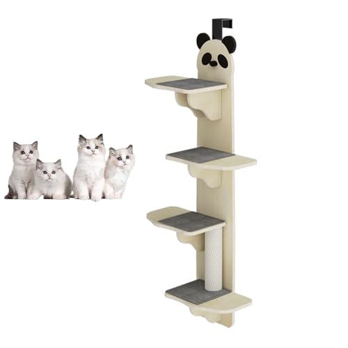 YPDOPORA Katzenbaum Zur Türmontage, Katzenklettergerüst, Katzenregale, Katzenleiter Mit Abnehmbarer Weicher Matte, 4-Stufiges Katzenklettergerüst Über Der Tür Für Hauskatzen, Plattform Ohne Bohren,A YPDOPORA Katzenbaum Zur Türmontage, Katzenklettergerüst, Katzenregale, Katzenleiter Mit Abnehmbarer Weicher Matte, 4-Stufiges Katzenklettergerüst Über Der Tür Für Hauskatzen, Plattform Ohne Bohren,A von YPDOPORA