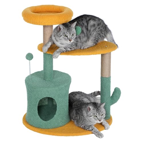 YPDOPORA Katzenbaumturm, 31 Zoll Katzenbaum Mit Kratzbäumen, Katzenbaum Für Hauskatzen, Kleiner Katzenturm, Katzenspielhaus, Katzenwohnungen Für Katzen Mit Gemütlicher Sitzstange Und Wohnung YPDOPORA Katzenbaumturm, 31 Zoll Katzenbaum Mit Kratzbäumen, Katzenbaum Für Hauskatzen, Kleiner Katzenturm, Katzenspielhaus, Katzenwohnungen Für Katzen Mit Gemütlicher Sitzstange Und Wohnung von YPDOPORA