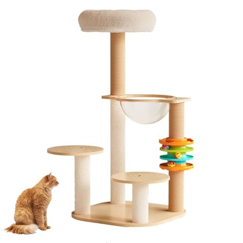 YPDOPORA Katzenbaumturm, Katzenkratzbaum Aus 100% Natürlichem Sisal, Kratzbaum Für Hauskatzen, Mit Supergemütlicher Sitzstange Und Katzenplattform Für Katzen,B YPDOPORA Katzenbaumturm, Katzenkratzbaum Aus 100% Natürlichem Sisal, Kratzbaum Für Hauskatzen, Mit Supergemütlicher Sitzstange Und Katzenplattform Für Katzen,B von YPDOPORA