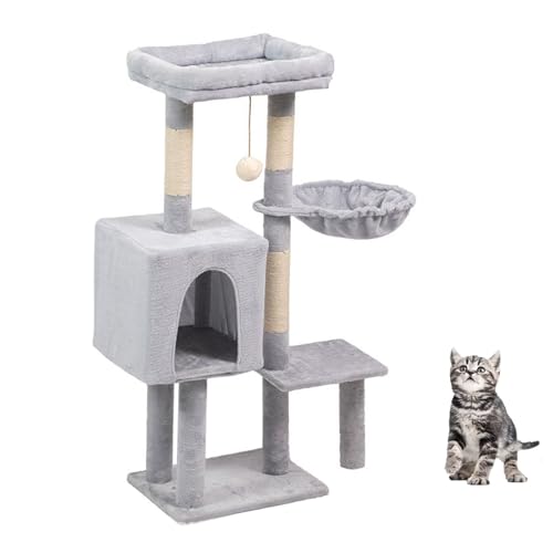 YPDOPORA Katzenbaumturm 31 Zoll, Katzenbaum Für Hauskatzen, Katzenkratzbaum, Katzenkratzbaum Mit Hängemattensitz, Kleiner Katzenturm, Katzenspielhaus, Katzenwohnungen Für Katzen,B YPDOPORA Katzenbaumturm 31 Zoll, Katzenbaum Für Hauskatzen, Katzenkratzbaum, Katzenkratzbaum Mit Hängemattensitz, Kleiner Katzenturm, Katzenspielhaus, Katzenwohnungen Für Katzen,B von YPDOPORA