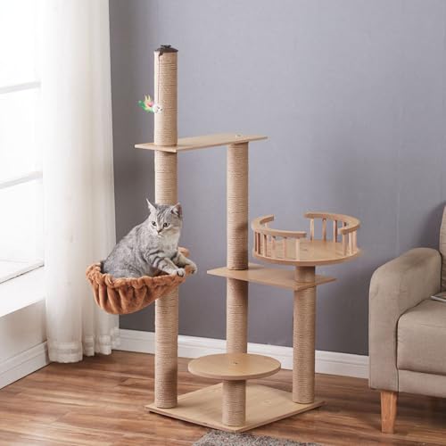 YPDOPORA Katzenbaumturm Für Große Hauskatzen, Modernes Katzenhaus Aus Holz Mit Kratzbaum Zum Klettern Für Große Katzen, Hohes Mehrstöckiges Katzenturm-Baumhaus Zum Spielen Und Ausruhen Für Kätzchen,C YPDOPORA Katzenbaumturm Für Große Hauskatzen, Modernes Katzenhaus Aus Holz Mit Kratzbaum Zum Klettern Für Große Katzen, Hohes Mehrstöckiges Katzenturm-Baumhaus Zum Spielen Und Ausruhen Für Kätzchen,C von YPDOPORA