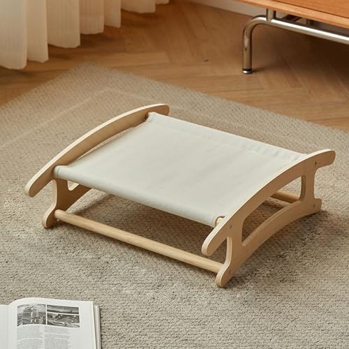 YPDOPORA Katzenbett, Katzencouch, Haustiersofa Für Hauskatzen, Holzmöbel Für Den Innenbereich, Erhöhte Katzenbetten Mit Abnehmbarem Matratzenbezug, Geeignet Für Kätzchen, Welpen,Grau von YPDOPORA