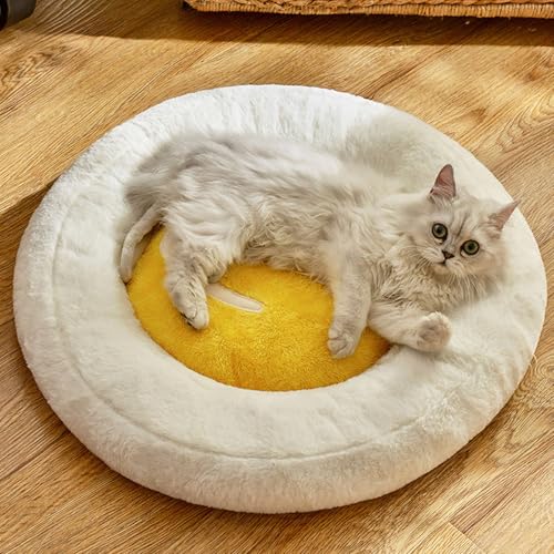 YPDOPORA Katzenbett, Süßes Warmes Katzenbett, Gemütliches Haustierkorbkissen, Rundes Kätzchenhaus Für Welpen, Schlafzeltmatte, Kleine Katzen, Waschbare Betten,Gelb,S YPDOPORA Katzenbett, Süßes Warmes Katzenbett, Gemütliches Haustierkorbkissen, Rundes Kätzchenhaus Für Welpen, Schlafzeltmatte, Kleine Katzen, Waschbare Betten,Gelb,S von YPDOPORA
