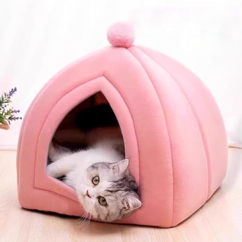 YPDOPORA Katzenbett Für Den Innenbereich, Faltbares Katzenhaus, Katzenhöhlenbetten, Kuppelkatzenzelt Mit Abnehmbarem, Waschbarem Kissen, Kätzchenhütten Mit Rutschfester Unterseite,Rosa,S YPDOPORA Katzenbett Für Den Innenbereich, Faltbares Katzenhaus, Katzenhöhlenbetten, Kuppelkatzenzelt Mit Abnehmbarem, Waschbarem Kissen, Kätzchenhütten Mit Rutschfester Unterseite,Rosa,S von YPDOPORA