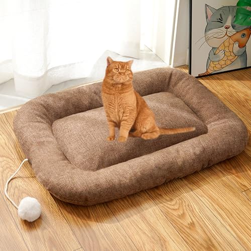 YPDOPORA Katzenbett Für Hauskatzen, Hundebett, rutschfeste Welpen-Isomatte, Kissen, Zwingerunterlage Für Kleine Und Mittelgroße Hunde, Hunde-Isomatte, Maschinenwaschbar,Braun,XL YPDOPORA Katzenbett Für Hauskatzen, Hundebett, rutschfeste Welpen-Isomatte, Kissen, Zwingerunterlage Für Kleine Und Mittelgroße Hunde, Hunde-Isomatte, Maschinenwaschbar,Braun,XL von YPDOPORA