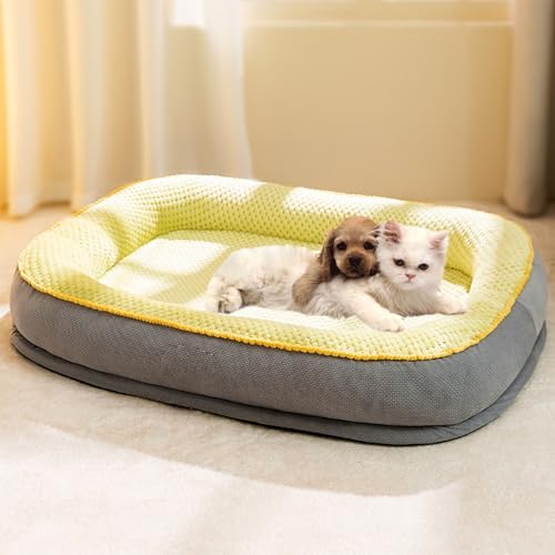 YPDOPORA Katzenbett Für Hauskatzen, Hundebett Für Kleine, Mittelgroße Und Große Hunde, Hundecouch-Design Mit Stütze, Abnehmbarem, Maschinenwaschbarem Plüschbezug Und Rutschfester Unterseite,Grün,L YPDOPORA Katzenbett Für Hauskatzen, Hundebett Für Kleine, Mittelgroße Und Große Hunde, Hundecouch-Design Mit Stütze, Abnehmbarem, Maschinenwaschbarem Plüschbezug Und Rutschfester Unterseite,Grün,L von YPDOPORA