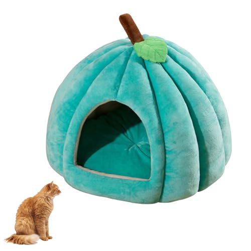 YPDOPORA Katzenbetten Für Hauskatzen, Kürbis-Katzenhaus, Süßes Katzenhöhlenbett in Kürbisform, Katzenzelt Mit Abnehmbarem Kissen, Warmes Höhlennest, Schlafbett, Welpenhaus,Blau,M YPDOPORA Katzenbetten Für Hauskatzen, Kürbis-Katzenhaus, Süßes Katzenhöhlenbett in Kürbisform, Katzenzelt Mit Abnehmbarem Kissen, Warmes Höhlennest, Schlafbett, Welpenhaus,Blau,M von YPDOPORA