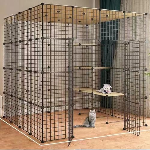 YPDOPORA Katzenhäuser, Haustiergehege, Gemütlicher Haustierkäfig, Zusammenklappbare Haustierhütten, Großer Auslaufplatz Für Haustiere, Katzenvilla Für Kätzchen, Meerschweinchen, Hasen,N YPDOPORA Katzenhäuser, Haustiergehege, Gemütlicher Haustierkäfig, Zusammenklappbare Haustierhütten, Großer Auslaufplatz Für Haustiere, Katzenvilla Für Kätzchen, Meerschweinchen, Hasen,N von YPDOPORA