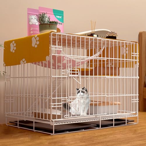 YPDOPORA Katzenhäuser Für Hauskatzen Mit Hängematte, Katzenlaufstall, Geschlossenem Draht, Doppeltür-Design, Praktisch Für Bequeme Interaktion Für Katzen/Hunde/Meerschweinchen,C YPDOPORA Katzenhäuser Für Hauskatzen Mit Hängematte, Katzenlaufstall, Geschlossenem Draht, Doppeltür-Design, Praktisch Für Bequeme Interaktion Für Katzen/Hunde/Meerschweinchen,C von YPDOPORA