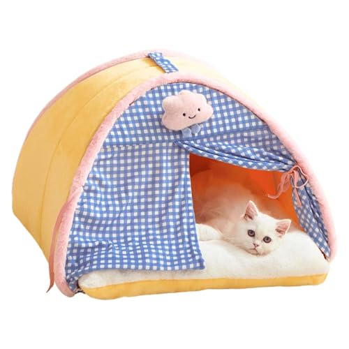 YPDOPORA Katzenhaus, Katzenbetten Für Hauskatzen, Katzenzelt Mit Vorhangdesign Für Den Winter, Katzenbett Mit Abnehmbarem Und Waschbarem Kissen,M YPDOPORA Katzenhaus, Katzenbetten Für Hauskatzen, Katzenzelt Mit Vorhangdesign Für Den Winter, Katzenbett Mit Abnehmbarem Und Waschbarem Kissen,M von YPDOPORA