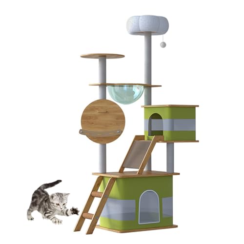 YPDOPORA Katzenklettergerüst Für Hauskatzen, Katzenklettergerüst, Katzennest, Katzenbaum, Sprungplattform, Katzenkratzbrett, Raumkapsel, Wiege, Villa, Katzenturm, Vier Jahreszeiten, Universal YPDOPORA Katzenklettergerüst Für Hauskatzen, Katzenklettergerüst, Katzennest, Katzenbaum, Sprungplattform, Katzenkratzbrett, Raumkapsel, Wiege, Villa, Katzenturm, Vier Jahreszeiten, Universal von YPDOPORA