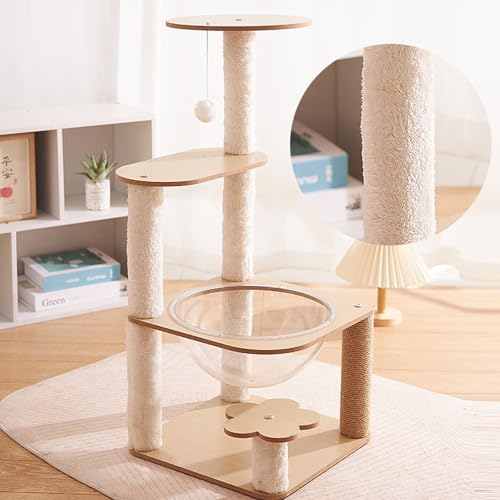 YPDOPORA Katzenkratzbaum, Fünfstöckiger Katzenkletterturm, Indoor-Katzen-Aktivitätszentrum, Raumkapsel, Sisalsäulen, Aussichtsplattform, Plüschball, Sprungplattformen,B YPDOPORA Katzenkratzbaum, Fünfstöckiger Katzenkletterturm, Indoor-Katzen-Aktivitätszentrum, Raumkapsel, Sisalsäulen, Aussichtsplattform, Plüschball, Sprungplattformen,B von YPDOPORA