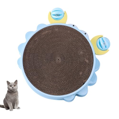 YPDOPORA Katzenkratzer, Abnehmbares Katzenkratzbett Mit Glocke, Austauschbare Wellpappe, Doppelseitig Verfügbar, Lindert Stress, Katzenspielzeug,Blau YPDOPORA Katzenkratzer, Abnehmbares Katzenkratzbett Mit Glocke, Austauschbare Wellpappe, Doppelseitig Verfügbar, Lindert Stress, Katzenspielzeug,Blau von YPDOPORA