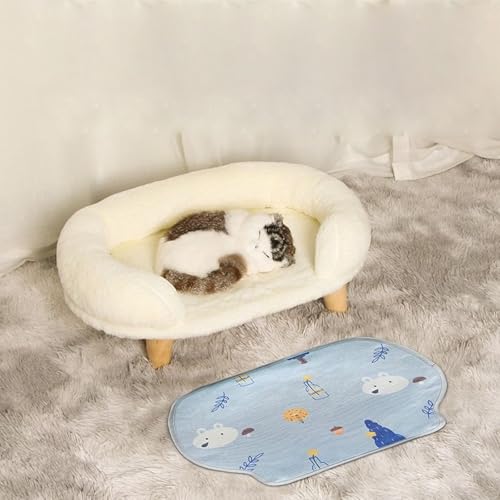 YPDOPORA Katzensofa Katzencoach Haustiersofa Katzencoach Katzenstuhl Katzencouch Bett Katzenschlafsofa Mit 4 Stabilen Holzbeinen, Geeignet Für Kleine Katzen Und Hunde,Weiß,L YPDOPORA Katzensofa Katzencoach Haustiersofa Katzencoach Katzenstuhl Katzencouch Bett Katzenschlafsofa Mit 4 Stabilen Holzbeinen, Geeignet Für Kleine Katzen Und Hunde,Weiß,L von YPDOPORA