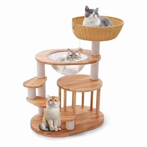 YPDOPORA Katzenturm Aus Holz, 78,7 cm, Katzenbaum Aus Holz, Robuste, Mit Sisal Überzogene Kratzbäume Für Mehrschichtige Katzenbäume, Raumkapselbett, Einfach Zu Montieren,A YPDOPORA Katzenturm Aus Holz, 78,7 cm, Katzenbaum Aus Holz, Robuste, Mit Sisal Überzogene Kratzbäume Für Mehrschichtige Katzenbäume, Raumkapselbett, Einfach Zu Montieren,A von YPDOPORA