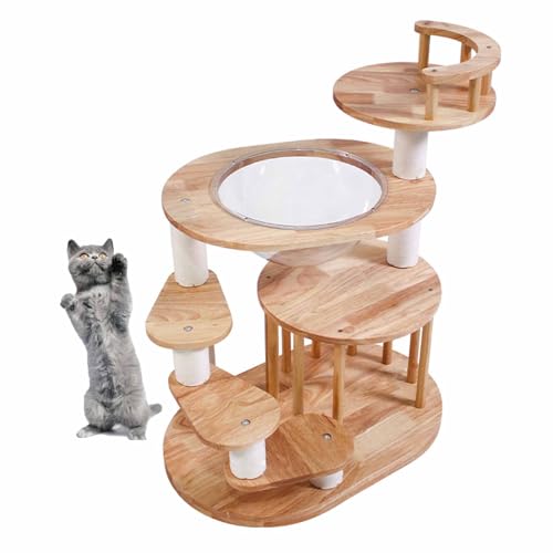 YPDOPORA Katzenturm Aus Holz, 78,7 cm, Katzenbaum Aus Holz, Robuste, Mit Sisal Überzogene Kratzbäume Für Mehrschichtige Katzenbäume, Raumkapselbett, Einfach Zu Montieren,B YPDOPORA Katzenturm Aus Holz, 78,7 cm, Katzenbaum Aus Holz, Robuste, Mit Sisal Überzogene Kratzbäume Für Mehrschichtige Katzenbäume, Raumkapselbett, Einfach Zu Montieren,B von YPDOPORA