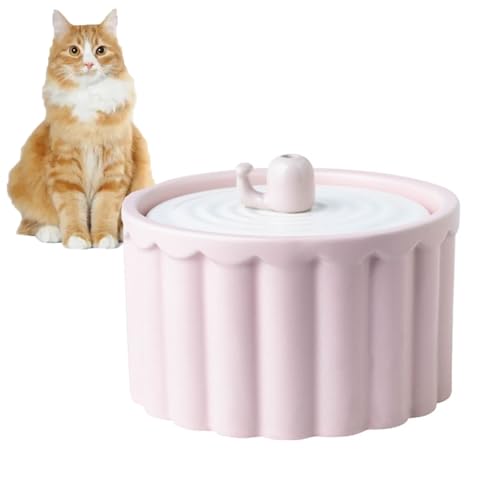 YPDOPORA Katzenwasserspender, 1 L, Automatischer Keramik-Katzenwasserspender, Katzenwasserbrunnen Mit Ultraliser Pumpe Und Filtern Für Wohnzimmer, Tierhandlung, Schlafzimmer, Balkon YPDOPORA Katzenwasserspender, 1 L, Automatischer Keramik-Katzenwasserspender, Katzenwasserbrunnen Mit Ultraliser Pumpe Und Filtern Für Wohnzimmer, Tierhandlung, Schlafzimmer, Balkon von YPDOPORA