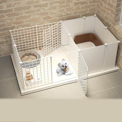 YPDOPORA Kleintier-Laufstall, Stacheldraht-Hundekäfig, DIY-Haustiergehege, Frei Erweiterbar Und Einfach Zu Montieren, Mit Anti-Rutsch-Aufklebern,F YPDOPORA Kleintier-Laufstall, Stacheldraht-Hundekäfig, DIY-Haustiergehege, Frei Erweiterbar Und Einfach Zu Montieren, Mit Anti-Rutsch-Aufklebern,F von YPDOPORA