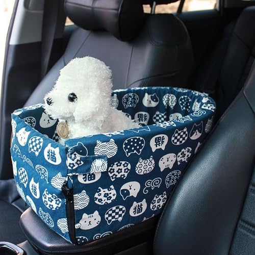 YPDOPORA Konsolen-Autositz Für Hunde – Kleiner Hundeautositz Für Haustiere, Stabilerer Hundesitz in Der Mittelkonsole, Welpensitzerhöhung Mit Sicherheitsgurt, Bequemer Autotransporter Für Hunde,Blau YPDOPORA Konsolen-Autositz Für Hunde – Kleiner Hundeautositz Für Haustiere, Stabilerer Hundesitz in Der Mittelkonsole, Welpensitzerhöhung Mit Sicherheitsgurt, Bequemer Autotransporter Für Hunde,Blau von YPDOPORA