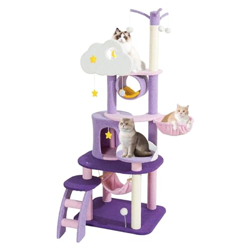 YPDOPORA Kratzbaumturm Für Große Katzen, 65 Zoll Kratzbaum Für Hauskatzen, Indoor-Katzenmöbel-Aktivitätszentrum, Kratzbaumturm Mit Kratzbaum, Hängematte Und Katzenhaus,60 * 48 * 165cm YPDOPORA Kratzbaumturm Für Große Katzen, 65 Zoll Kratzbaum Für Hauskatzen, Indoor-Katzenmöbel-Aktivitätszentrum, Kratzbaumturm Mit Kratzbaum, Hängematte Und Katzenhaus,60 * 48 * 165cm von YPDOPORA