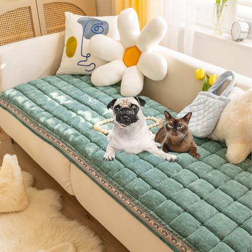 YPDOPORA Lustiger, Flauschiger Sofabezug, Karierter, Quadratischer Sofabezug Für Das Wohnzimmer, rutschfeste Haustierbettmatte, Weiche Bodencouchmatte, Leicht Zu Reinigen Für Katzen Und Hunde,Grün,L YPDOPORA Lustiger, Flauschiger Sofabezug, Karierter, Quadratischer Sofabezug Für Das Wohnzimmer, rutschfeste Haustierbettmatte, Weiche Bodencouchmatte, Leicht Zu Reinigen Für Katzen Und Hunde,Grün,L von YPDOPORA