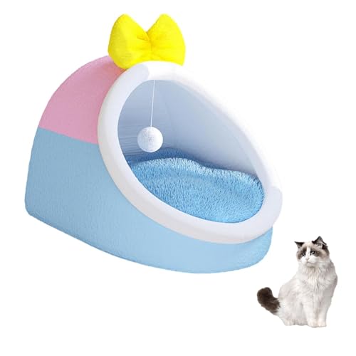 YPDOPORA Niedliches Katzenbett, Halbgeschlossenes Katzenbett, Süßes Warmes Schlafnest, Ultraweich Für Hauskatzen, Kätzchenversteck Mit Rand, Plüschspielzeug Für Welpen Und Kätzchen,Gelb,S YPDOPORA Niedliches Katzenbett, Halbgeschlossenes Katzenbett, Süßes Warmes Schlafnest, Ultraweich Für Hauskatzen, Kätzchenversteck Mit Rand, Plüschspielzeug Für Welpen Und Kätzchen,Gelb,S von YPDOPORA