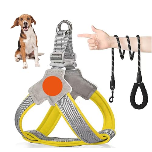 YPDOPORA No Pull Hundegeschirr, Hundegeschirr Halsband Und Leine Set Step-In Haustiergeschirr Für Kleine Mittelgroße Hunde Und Katzen Zum Spazierengehen Im Freien, Hundewestengeschirre,Gelb,S YPDOPORA No Pull Hundegeschirr, Hundegeschirr Halsband Und Leine Set Step-In Haustiergeschirr Für Kleine Mittelgroße Hunde Und Katzen Zum Spazierengehen Im Freien, Hundewestengeschirre,Gelb,S von YPDOPORA