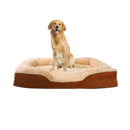 YPDOPORA Orthopädische Hundebetten Für Große Hunde, Waschbares Hundesofabett, Hundecouchbett Aus Eierkistenschaumstoff Mit Waschbarem, Abnehmbarem Bezug, Wasserdichtes Futter,Braun,XL YPDOPORA Orthopädische Hundebetten Für Große Hunde, Waschbares Hundesofabett, Hundecouchbett Aus Eierkistenschaumstoff Mit Waschbarem, Abnehmbarem Bezug, Wasserdichtes Futter,Braun,XL von YPDOPORA