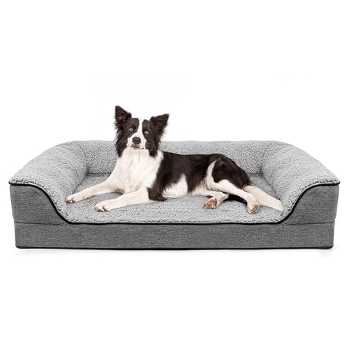 YPDOPORA Orthopädische Hundebetten Für Große Hunde, Wasserdichtes Memory-Schaum-Bett Mit Seiten, Abnehmbarer, Waschbarer Bezug, Haustierbett, rutschfeste Schaumstoff-Hundematte,XL YPDOPORA Orthopädische Hundebetten Für Große Hunde, Wasserdichtes Memory-Schaum-Bett Mit Seiten, Abnehmbarer, Waschbarer Bezug, Haustierbett, rutschfeste Schaumstoff-Hundematte,XL von YPDOPORA