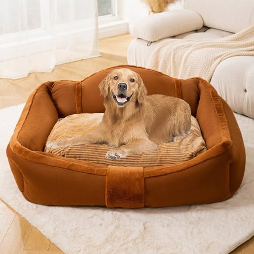 YPDOPORA Orthopädische Hundebetten Für Kleine, Mittlere Und Große Hunde, Rechteckiges Haustierbett Aus Cord Mit Waschbarem Und Abnehmbarem Kissen, Weiches Welpenbett,A,XL YPDOPORA Orthopädische Hundebetten Für Kleine, Mittlere Und Große Hunde, Rechteckiges Haustierbett Aus Cord Mit Waschbarem Und Abnehmbarem Kissen, Weiches Welpenbett,A,XL von YPDOPORA