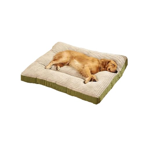 YPDOPORA Orthopädisches Hundebett Aus Memory-Schaum, Hundebetten Für Große Hunde Mit Abnehmbarem, Waschbarem Bezug Und Rutschfester Unterseite, Zwingerunterlage Für Mittelgroße Hunde,Grün,S von YPDOPORA